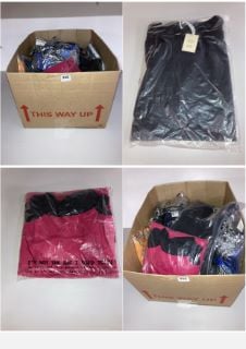 BOX OF PREMIUM CLOTHING ITEMS IN VARIOUS SIZES & DESIGNS