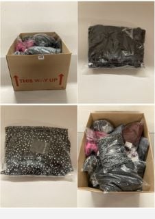 BOX OF PREMIUM CLOTHING ITEMS IN VARIOUS SIZES & DESIGNS