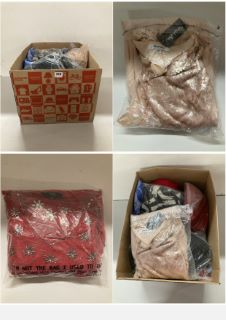 BOX OF PREMIUM CLOTHING ITEMS IN VARIOUS SIZES & DESIGNS