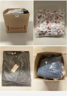 BOX OF PREMIUM CLOTHING ITEMS IN VARIOUS SIZES & DESIGNS