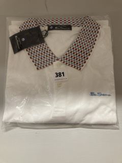 MEN'S BEN SHERMAN POLO IN WHITE - SIZE UK XL