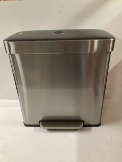 RECTANGULAR RECYCLING TRASH CAN WITH 2 COMPARTMENTS