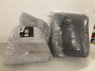 2 X ITEMS TO INCLUDE OHS FLUFFY WEIGHTED BLANKET