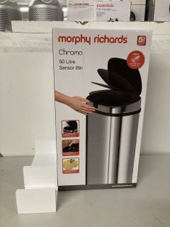 2 X ITEMS TO INCLUDE MORPHY RICHARDS CHROMA 50L SENSOR BIN