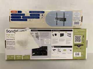 2 X WALL MOUNTS TO INCLUDE SANDSTROM FLAT TO WALL FIXED TV MOUNT