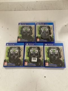 5 X PS4 CALL OF DUTY CROSS GEN EDITION MODERN WARFARE VIDEOGAMES (18+ ID REQUIRED)