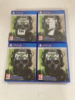 4 X PS4 CALL OF DUTY CROSS GEN EDITION MODERN WARFARE VIDEOGAMES (18+ ID REQUIRED)