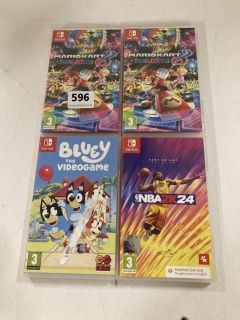 4 X NINTENDO SWITCH VIDEOGAMES TO INCLUDE NBA 2K24