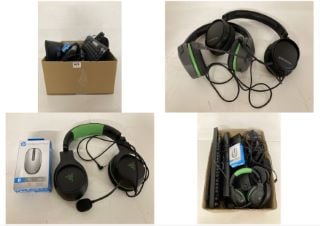 BOX OF ITEMS TO INCLUDE STEELSERIES GAMING HEADSET