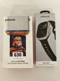 2 X ITEMS TO INCLUDE POLAROID HI-PRINT 2X3 POCKET PHOTO PRINTER