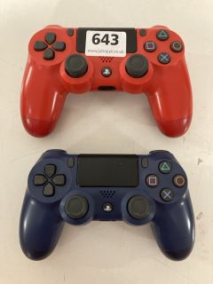 2 X SONY PLAYSTATION 4 DUALSHOCK GAMING CONTROLLERS