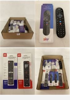 BOX OF TV REMOTES TO INCLUDE SKY Q REMOTE CONTROL