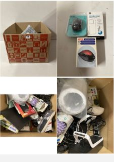 BOX OF ITEMS TO INCLUDE LOGITECH M185 MOUSE