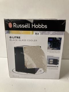 RUSSELL HOBBS 8L BLACK GLASS COOLER