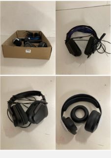 BOX OF HEADPHONES TO INCLUDE LOGITECH GAMING HEADSET