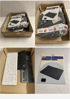 BOX OF ITEMS TO INC LOGIK KEYBOARD