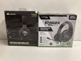 2 X HEADSETS TO INCLUDE HYPER X CLOUD X STINGER HEADSET