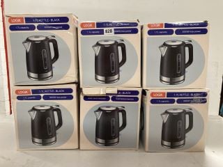 6 X LOGIK 1.7L KETTLE BLACK