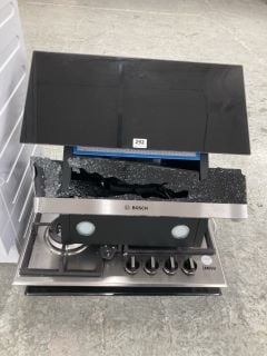 2 X GAS HOBS AND A BOSCH COOKER HOOD FOR SPARES OR REPAIR ONLY (SMASHED GLASS)