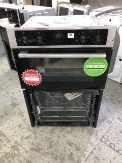 ZANUSSI DOUBLE ELECTRIC OVEN MODEL ZKCNA4X1 RRP £549 (SMASHED GLASS)