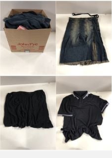 BOX OF MEN'S AND WOMEN'S UNSEALED CLOTHING