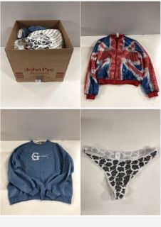 BOX OF MEN'S AND WOMEN'S UNSEALED CLOTHING