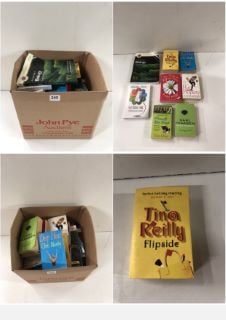 BOX OF NOVELS TO INCLUDE CARL HIAASEN