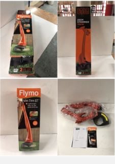 FLYMO MINI TRIMMER AND A BLACK AND DECKER GRASS TRIMMER