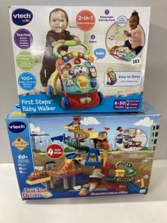 EARLY LEARNING AIDS TO INCLUDE A VTECH FIRST STEPS BABY WALKER