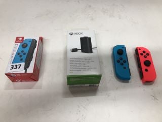 2 SETS OF NINTENDO SWITCH CONTROLLERS AND AN XBOX ACCESSORY