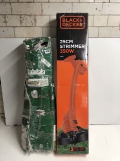 BOSCH HEDGE TRIMMER AND A BLACK AND DECKER STRIMMER