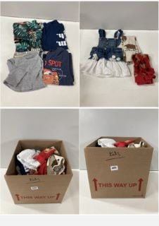 A BOX OF KIDS UNSEALED CLOTHING