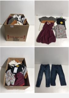 A BOX OF KIDS UNSEALED CLOTHING