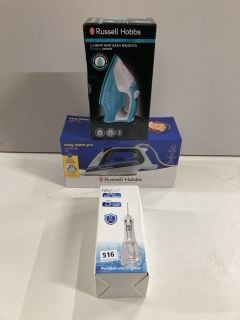 2 X STEAM IRONS AND A WATER FLOSSER