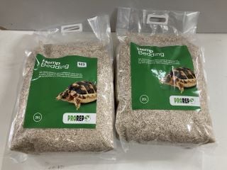 TWO SACKS OF HEMP BEDDING