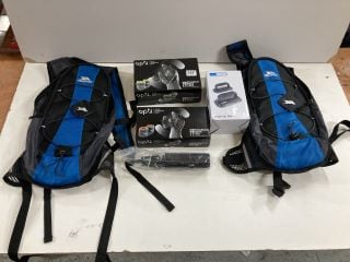 KEEP FIT ITEMS TO INCLUDE HYDRATION BACKPACKS