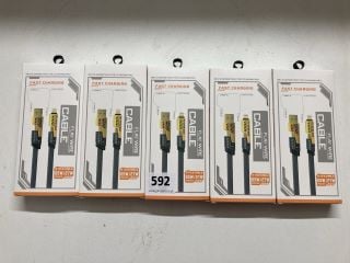 5 X FAST CHARGING USB-A TO LIGHTNING AND USB TYPE C TO LIGHTNING