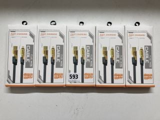 5 X FAST CHARGING USB-A TO LIGHTNING AND USB TYPE C TO LIGHTNING