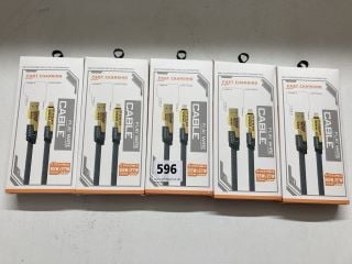 5 X FAST CHARGING USB-A TO LIGHTNING AND USB TYPE C TO LIGHTNING