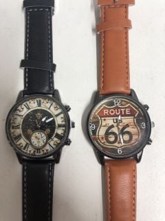 2 X GENTS WRISTWATCHES BOXED TO INCLUDE ROUTE 66