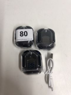 THREE PAIRS OF WIRELESS EARBUDS WITH CHARGING CASE