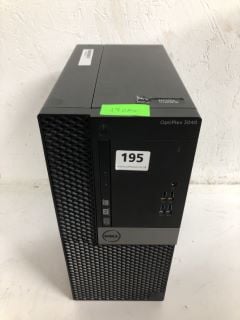 DELL OPTIPLEX 3040 1TB + 120GB PC IN BLACK. (UNIT ONLY(NO POWER CABLE)). INTEL CORE I3-6100 @ 3.70GHZ, 8GB RAM, [JPTN41188]