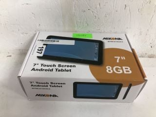 MIKONA 7" TOUCH SCREEN ANDROID TABLET 8GB TABLET WITH WIFI IN BLACK. (WITH BOX & CHARGE UNIT) (LINE ON SCREEN) [JPTN41187]