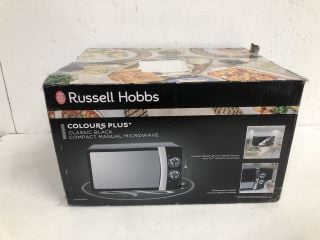 RUSSELL HOBBS COLOURS PLUS CLASSIC BLACK COMPACT MANUAL MICROWAVE