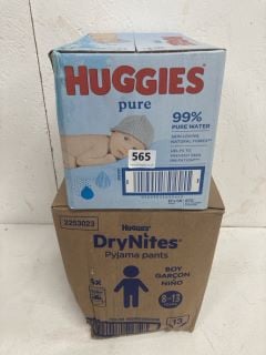 2 X ITEMS INC HUGGIES DRYNITES PYJAMA PANTS