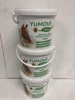 3 X YUMOVE 1.8KG TUB OF JOINT CARE FOR HORSES