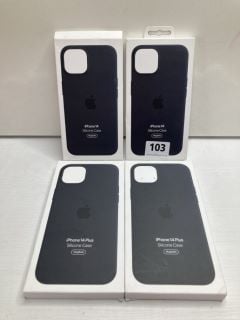 4 X APPLE PHONES CASES INC IPONE 14 SILICONE CASE