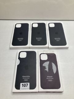 5 X APPLE PHONE CASES INC IPHONE 14 SILICONE CASE