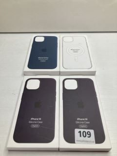 4 X APPLE PHONE CASES INC IPHONE 14 SILICONE CASE