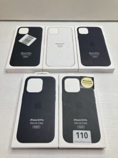 5 X APPLE PHONE CASES INC IPHONE 14 PRO SILICONE CASE